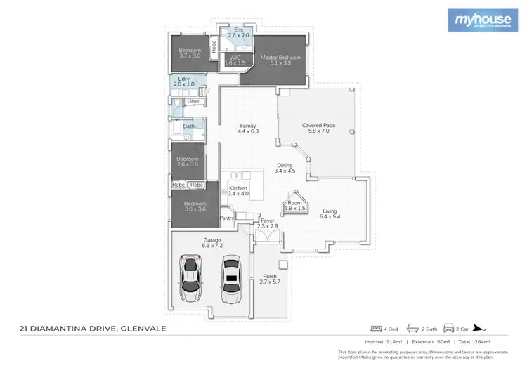 Floorplan of Homely house listing, 21 Diamantina Drive, Glenvale QLD 4350