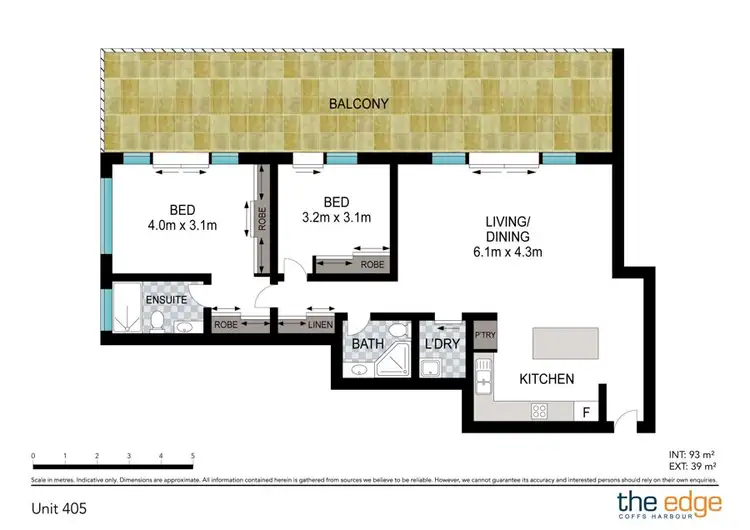 Floorplan of Homely apartment listing, 405/23-25 Orlando Street, Coffs Harbour NSW 2450