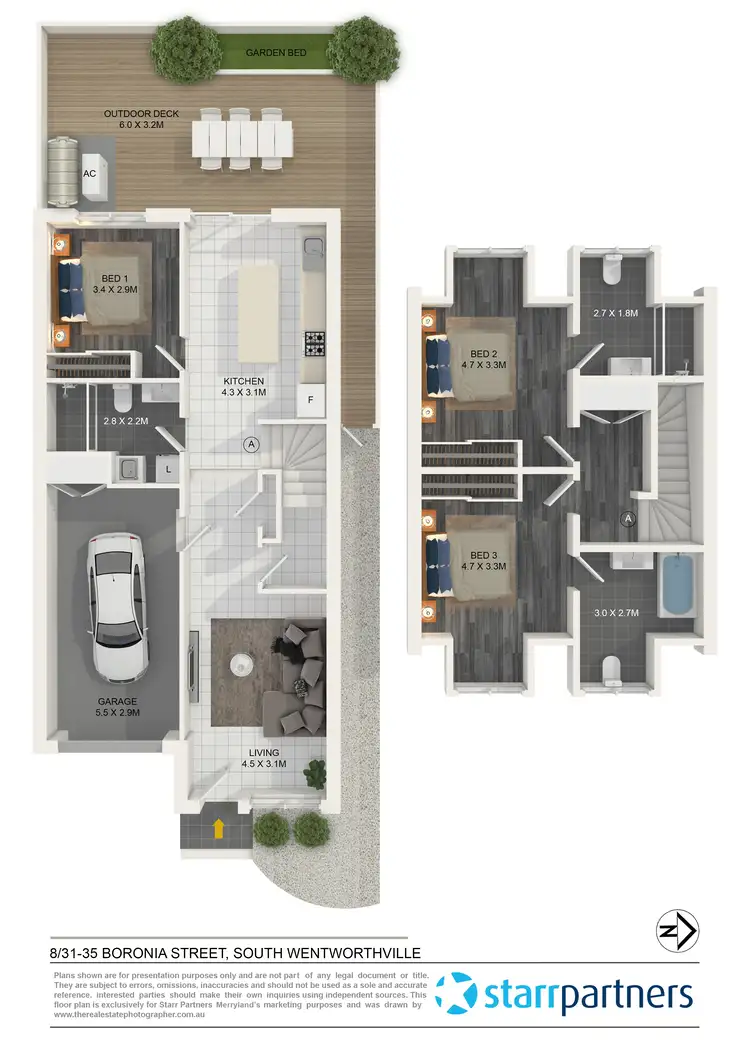 Floorplan of Homely townhouse listing, 8/31-35 Boronia Street, South Wentworthville NSW 2145