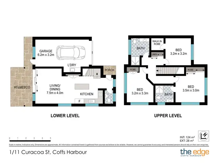 Floorplan of Homely townhouse listing, 1/11 Curacoa Street, Coffs Harbour NSW 2450