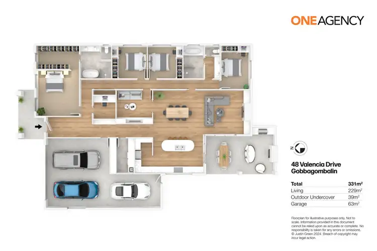 Floorplan of Homely house listing, 48 VALENCIA DRIVE, Gobbagombalin NSW 2650
