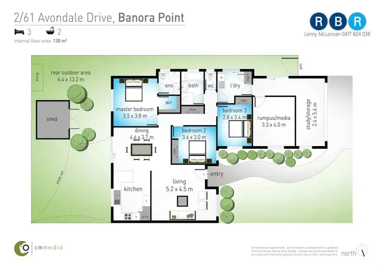 Floorplan of Homely semi-detached listing, 2/61 Avondale Drive, Banora Point NSW 2486