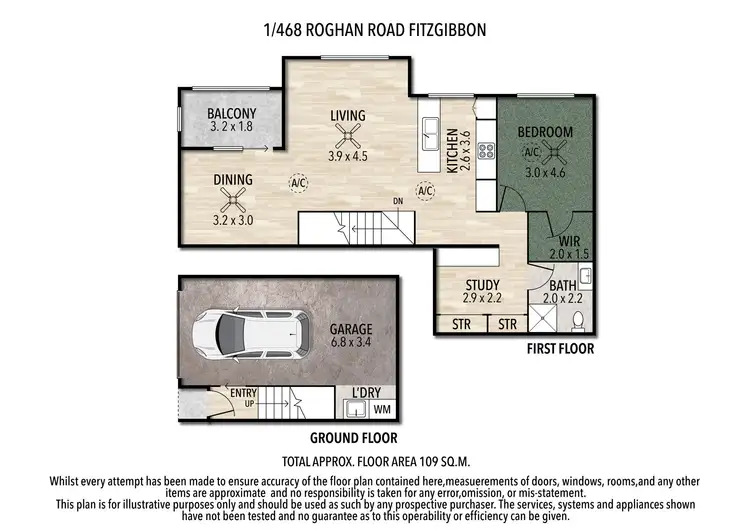Floorplan of Homely townhouse listing, 1/468 Roghan Road, Fitzgibbon QLD 4018