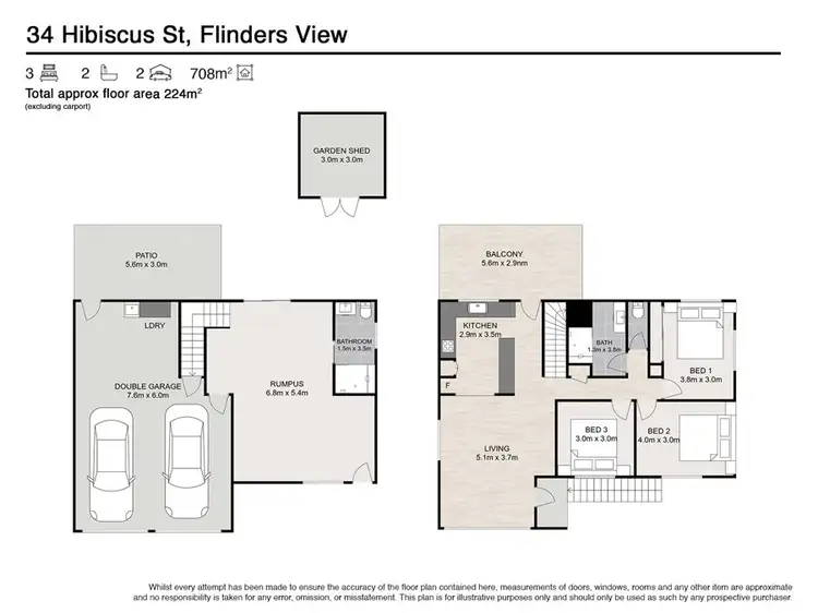 Floorplan of Homely house listing, 34 Hibiscus Street, Flinders View QLD 4305