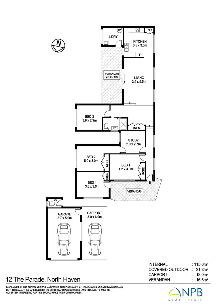 Floorplan of Homely house listing, 12 The Parade, North Haven NSW 2443