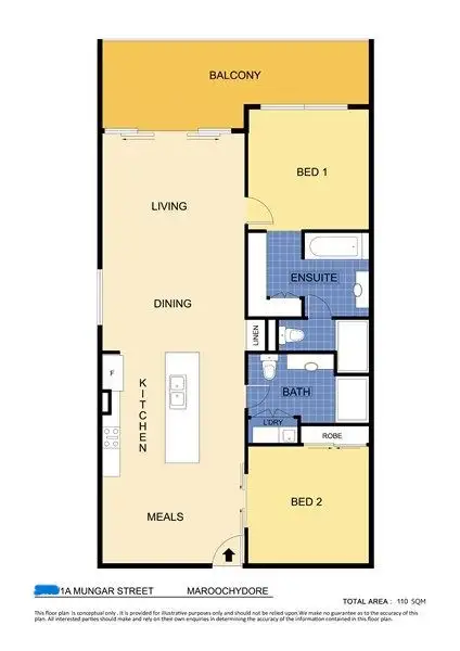 Floorplan of Homely unit listing, 2606/1a Mungar Street, Maroochydore QLD 4558