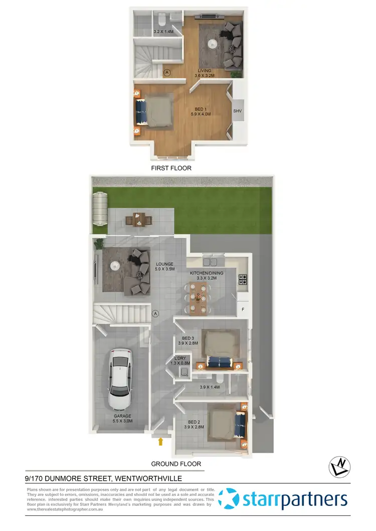 Floorplan of Homely townhouse listing, 9/170 Dunmore Street, Wentworthville NSW 2145