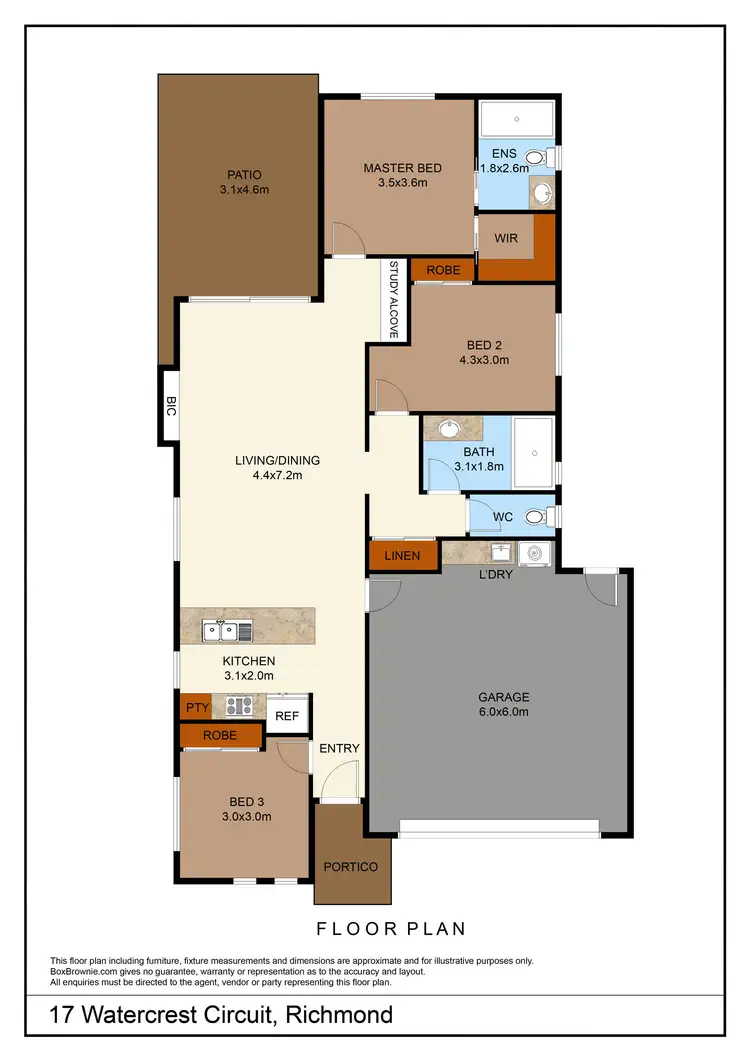 Floorplan of Homely house listing, 17 Watercrest Circuit, Richmond QLD 4740