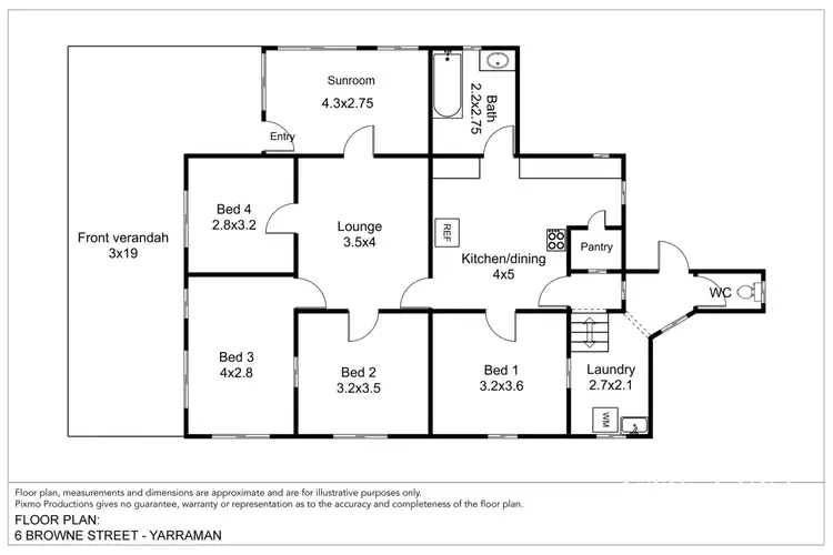 Floorplan of Homely house listing, 6 Browne Street, Yarraman QLD 4614