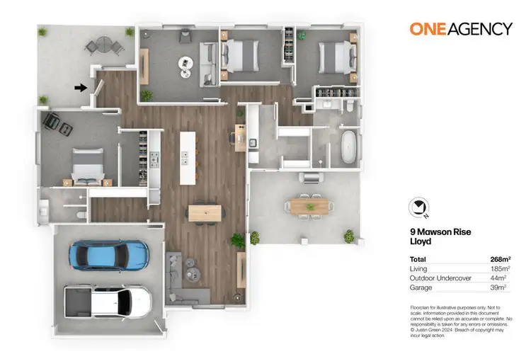 Floorplan of Homely house listing, 9 MAWSON RISE, Lloyd NSW 2650