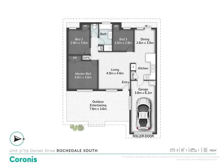 Floorplan of Homely townhouse listing, 3/79 Dorset Drive, Rochedale South QLD 4123