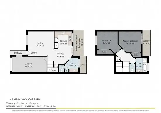Floorplan of Homely townhouse listing, 11/42 Murev Way, Carrara QLD 4211