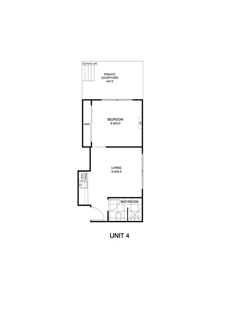 Floorplan of Homely studio listing, 4/35 Church Road, Zillmere QLD 4034