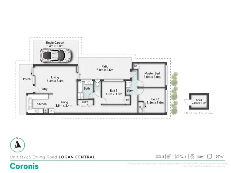 Floorplan of Homely townhouse listing, 11/26 Ewing Road, Logan Central QLD 4114