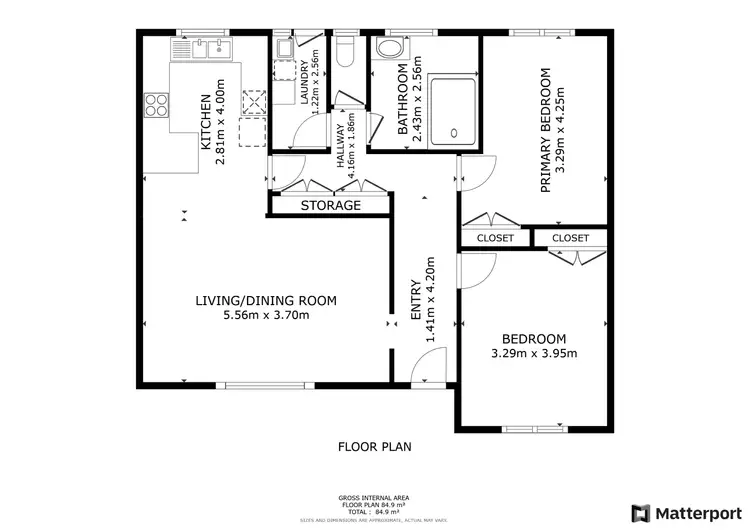 Floorplan of Homely unit listing, 2/261 Harfleur Street, Deniliquin NSW 2710