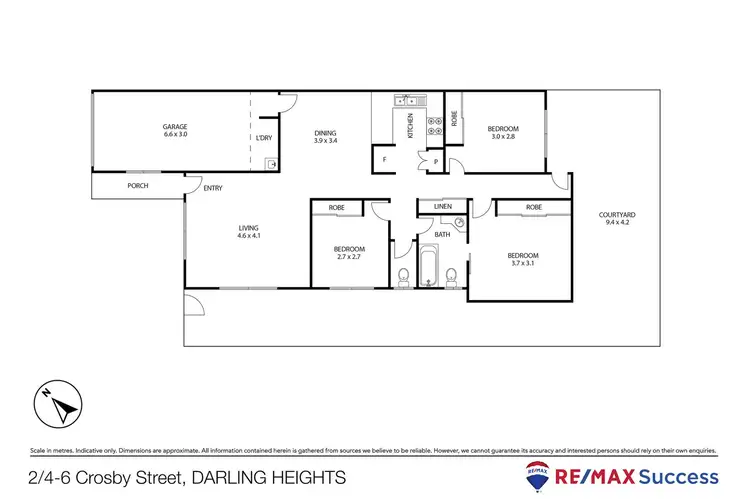 Floorplan of Homely unit listing, 2/4-6 Crosby Street, Darling Heights QLD 4350