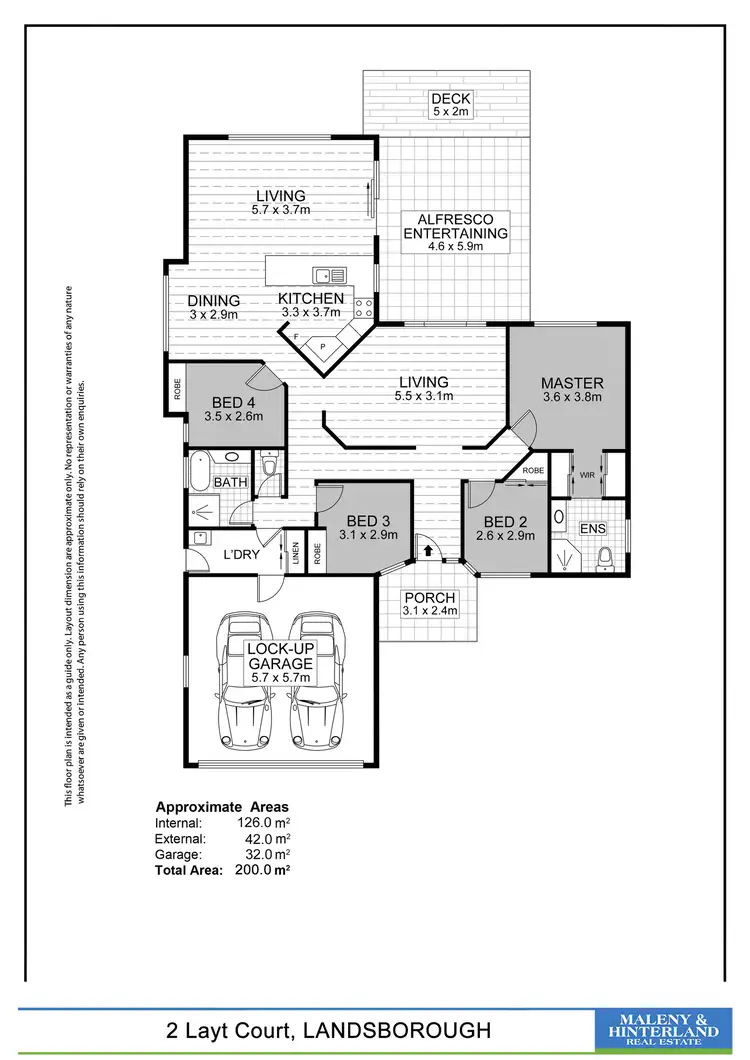 Floorplan of Homely house listing, 2 Layt Court, Landsborough QLD 4550