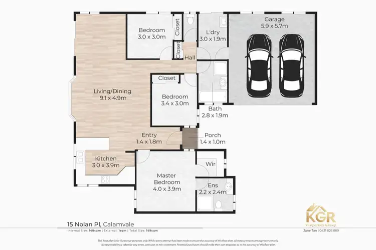 Floorplan of Homely house listing, 15 NOLAN PLACE, Calamvale QLD 4116