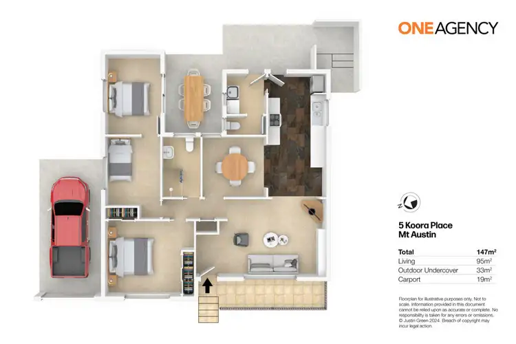 Floorplan of Homely house listing, 5 KOORA PLACE, Mount Austin NSW 2650