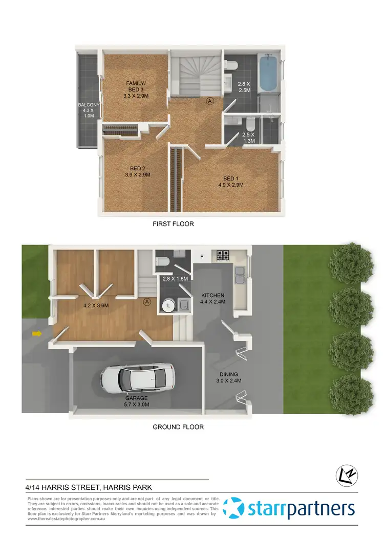Floorplan of Homely townhouse listing, 4/14 Harris Street, Harris Park NSW 2150