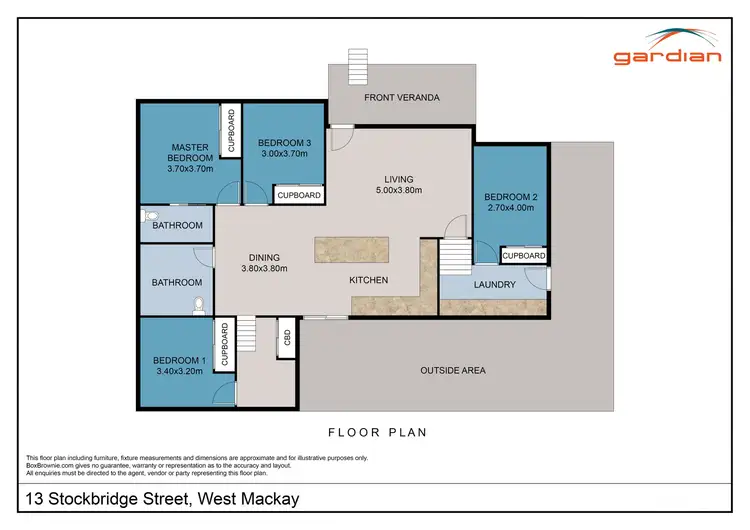 Floorplan of Homely house listing, 13 Stockbridge Street, West Mackay QLD 4740