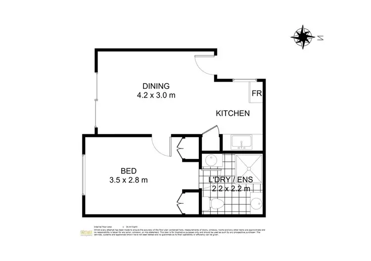 Floorplan of Homely unit listing, 34/306-310 James Street, Harristown QLD 4350