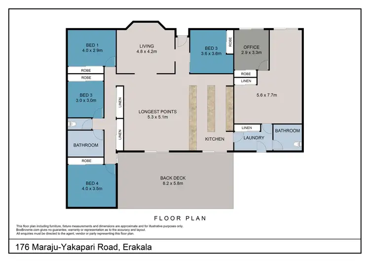 Floorplan of Homely house listing, 176 Maraju-Yakapari Road, Erakala QLD 4740