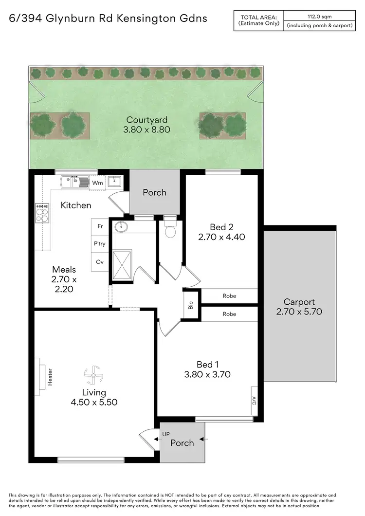 Floorplan of Homely unit listing, 6/394 Glynburn Rd, Kensington Gardens SA 5068