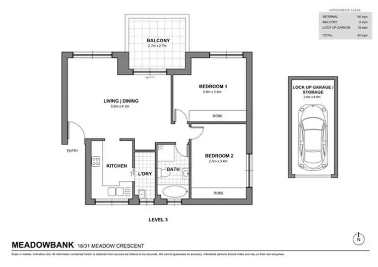 Floorplan of Homely apartment listing, 18/31 Meadow Crescent, Meadowbank NSW 2114