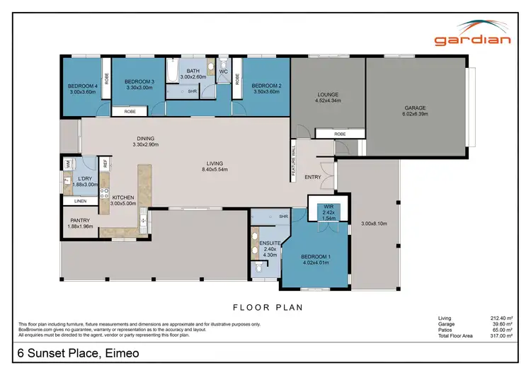 Floorplan of Homely house listing, 6 Sunset Place, Eimeo QLD 4740