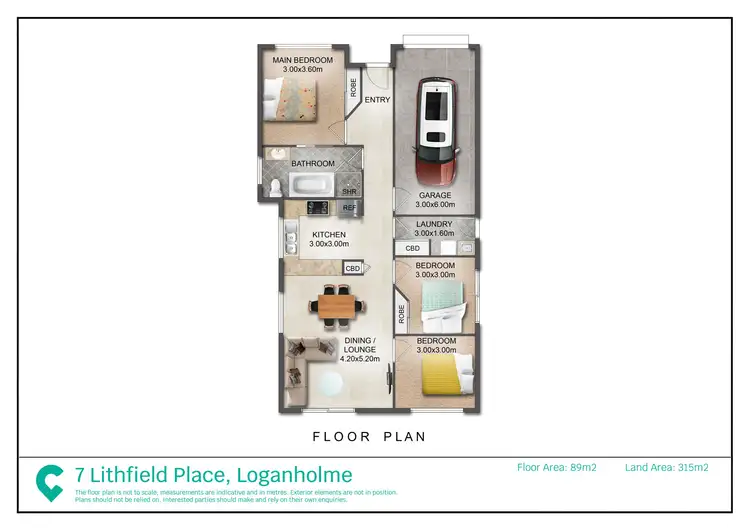 Floorplan of Homely house listing, 7 Lithfield Place, Loganholme QLD 4129