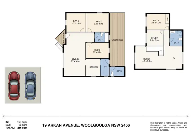 Floorplan of Homely house listing, 19 Arkan Avenue, Woolgoolga NSW 2456
