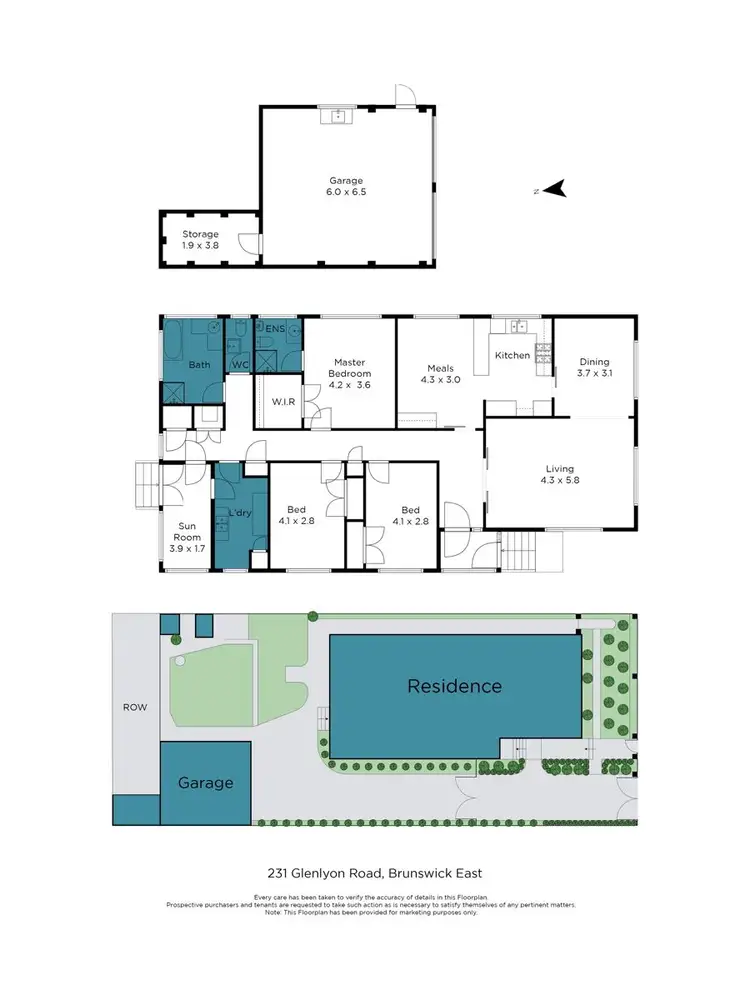 Floorplan of Homely house listing, 231 Glenlyon Road, Brunswick East VIC 3057