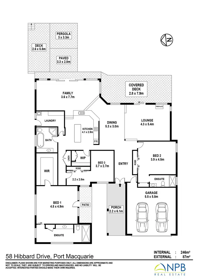 Floorplan of Homely house listing, 58 Hibbard Drive, Port Macquarie NSW 2444