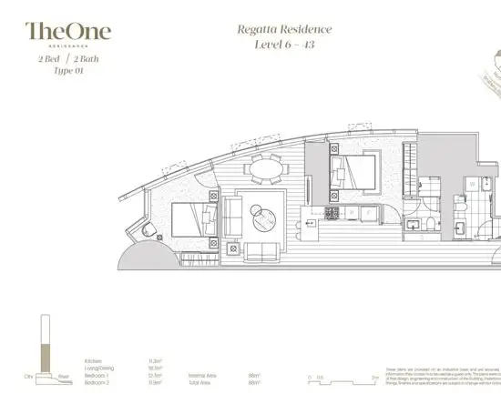 Floorplan of Homely apartment listing, 701/8 Adelaide St,, Brisbane City QLD 4000