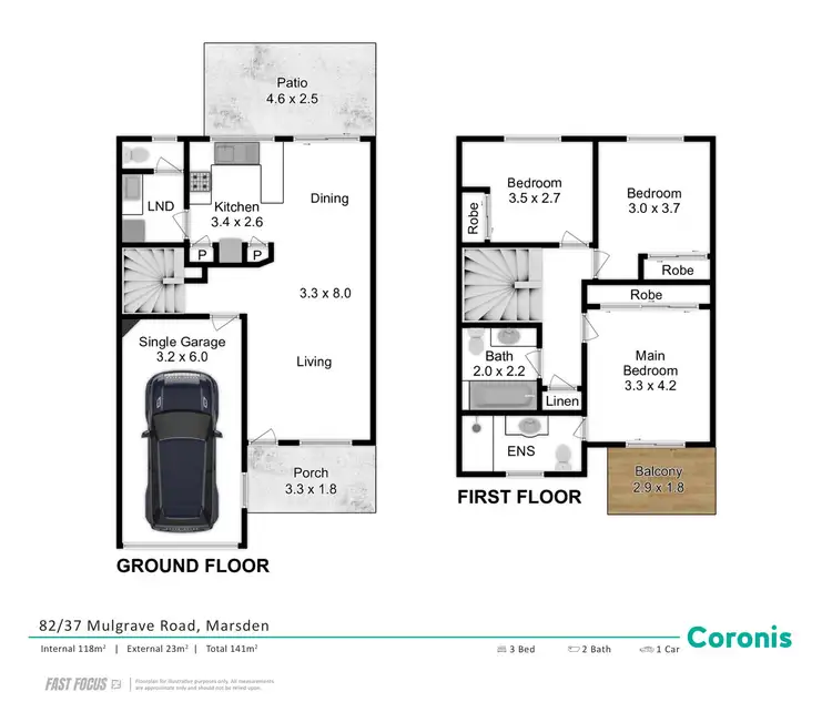Floorplan of Homely townhouse listing, 82/37 Mulgrave Road, Marsden QLD 4132