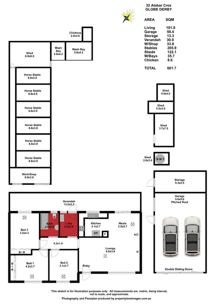Floorplan of Homely house listing, 32 Alabar Crescent, Globe Derby Park SA 5110