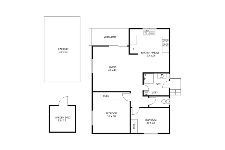 Floorplan of Homely unit listing, 14/7829 Warrego Highway, Helidon Spa QLD 4344