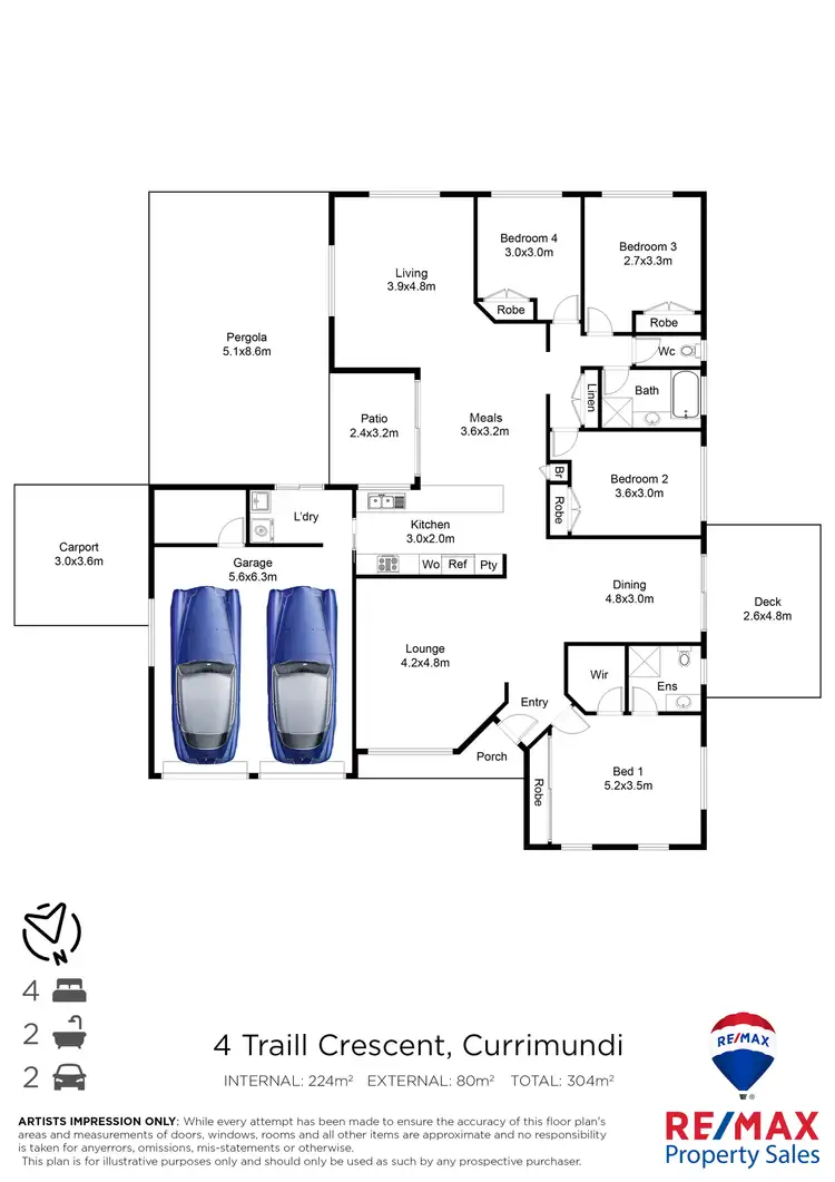 Floorplan of Homely house listing, 4 Traill Crescent, Currimundi QLD 4551