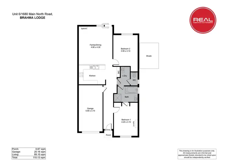 Floorplan of Homely unit listing, 6/1680 Main North Road, Brahma Lodge SA 5109