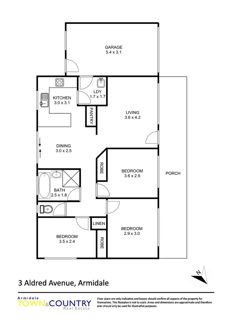 Floorplan of Homely house listing, 3 Aldred Avenue, Armidale NSW 2350