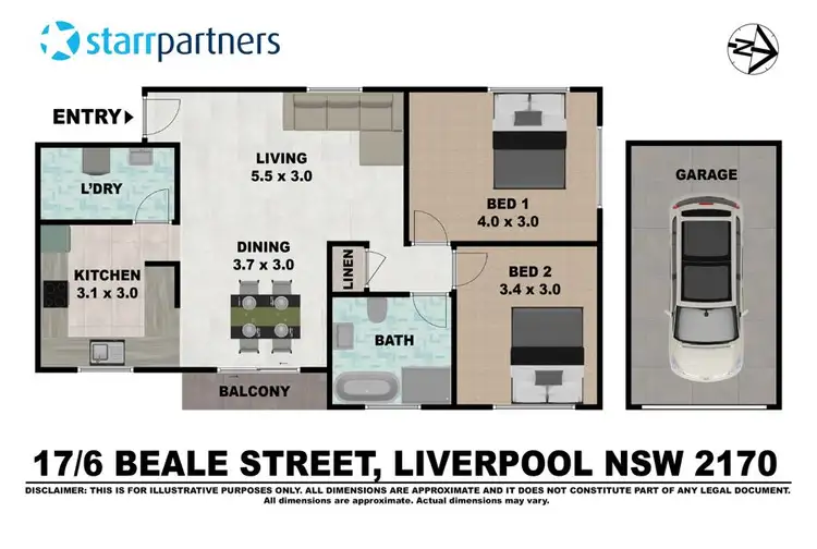 Floorplan of Homely unit listing, 17/6 Beale Street, Liverpool NSW 2170