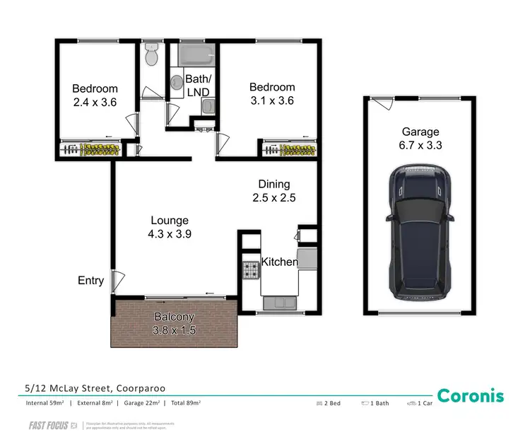 Floorplan of Homely apartment listing, 5/12 Mclay Street, Coorparoo QLD 4151