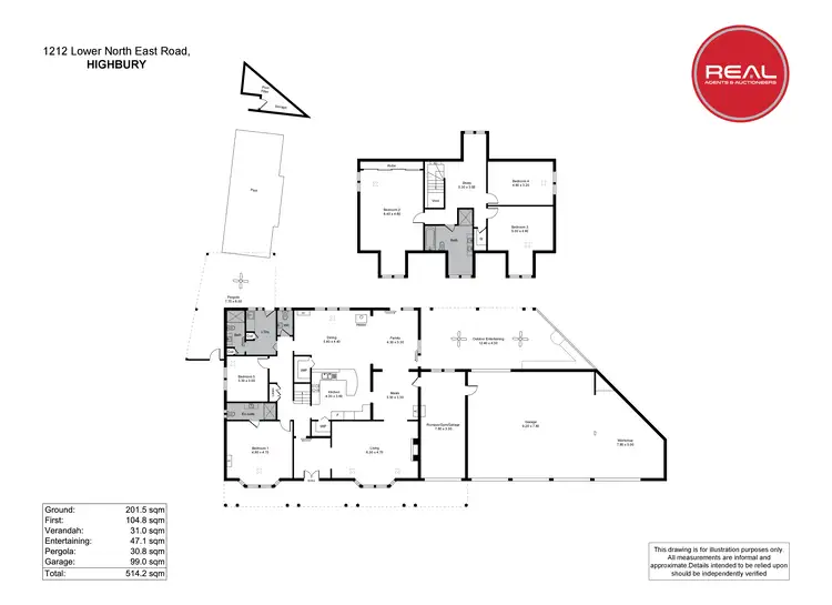 Floorplan of Homely house listing, 1212 Lower North East Road, Highbury SA 5089