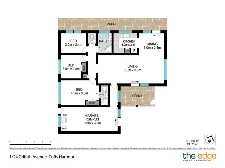 Floorplan of Homely villa listing, 1/24 Griffith Avenue, Coffs Harbour NSW 2450