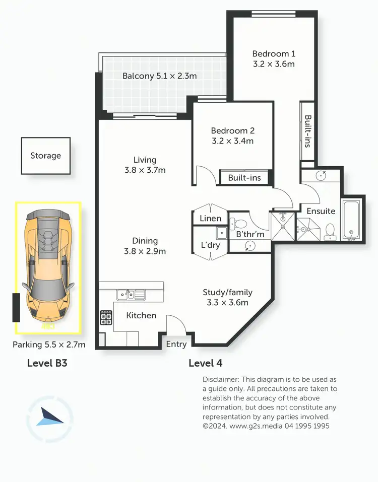 Floorplan of Homely apartment listing, 403/76 Rawson Street, Epping NSW 2121