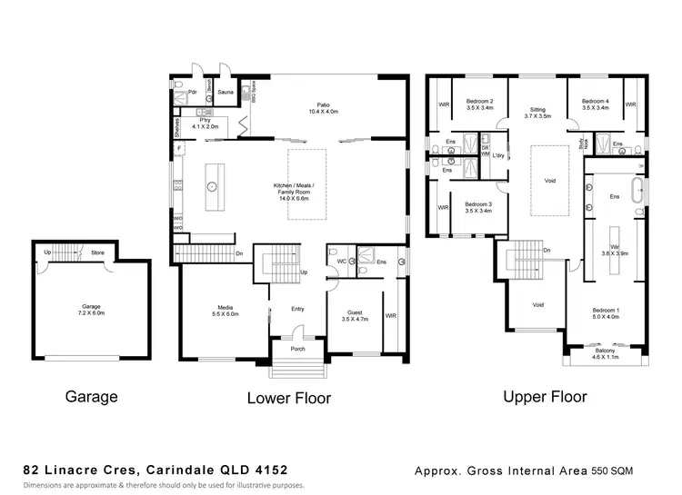 Floorplan of Homely house listing, 82 Linacre Crescent, Carindale QLD 4152