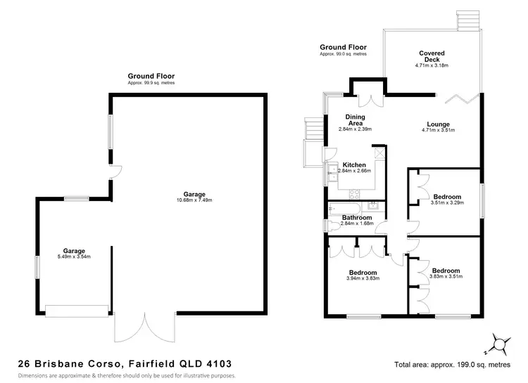 Floorplan of Homely house listing, 26 Brisbane Corso, Fairfield QLD 4103
