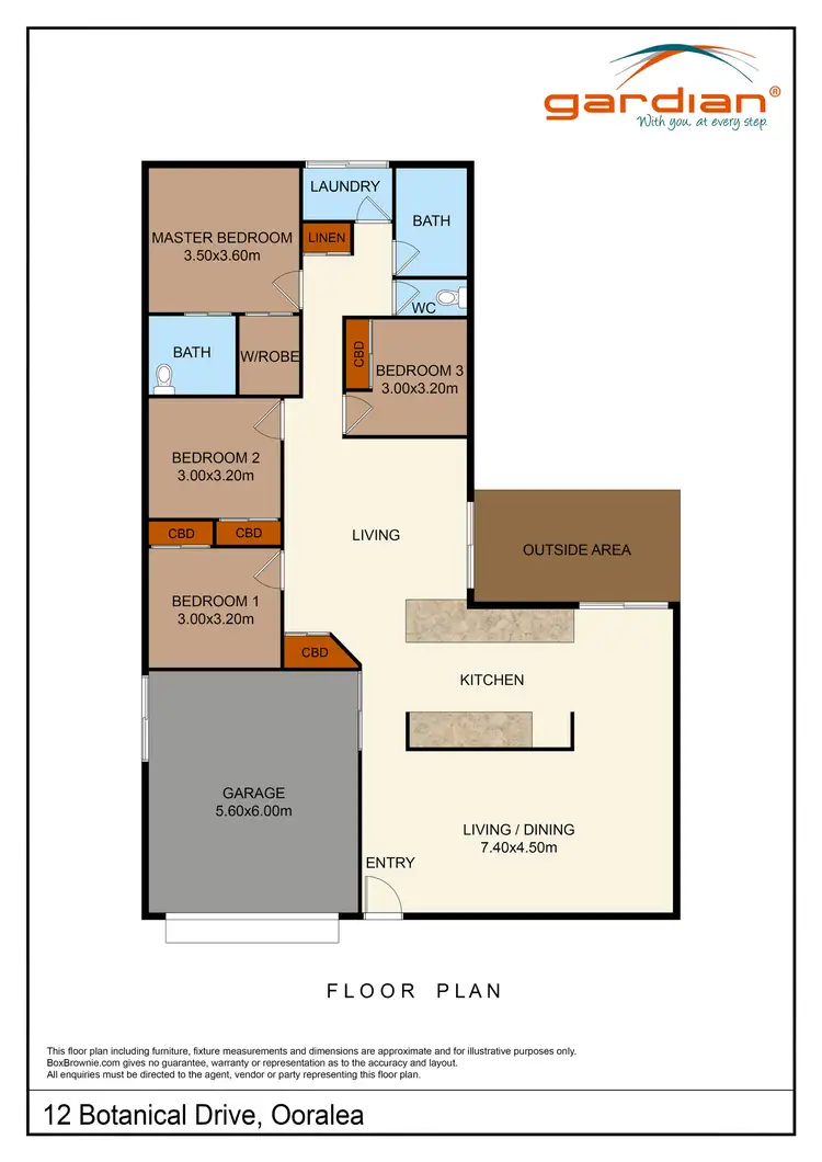 Floorplan of Homely house listing, 12 Botanical Drive, Ooralea QLD 4740