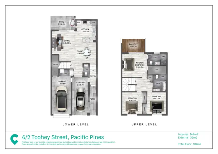 Floorplan of Homely townhouse listing, 6/2 Toohey Street, Pacific Pines QLD 4211